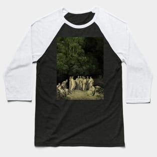 High Resolution Gustave Doré Illustration The Poets in Limbo Tinted Baseball T-Shirt